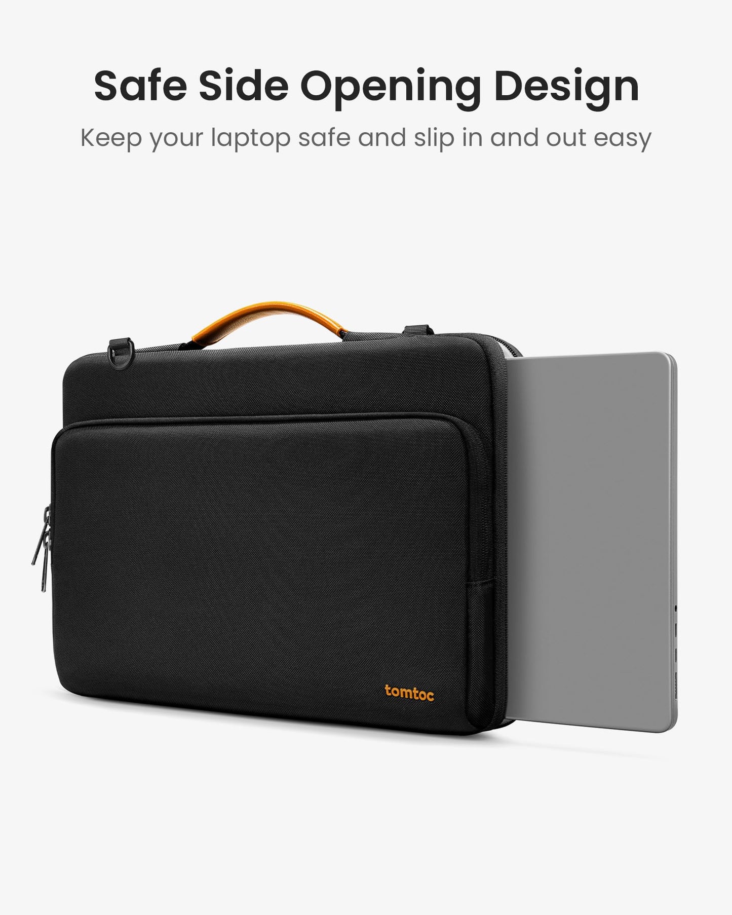 tomtoc 360 Protective Laptop Shoulder Bag for 15-inch 2026 MacBook Air M5 A3448, M4/M3/M2 A3241 A3114 A2941, 15" Dell XPS & Microsoft Surface Laptop 7/6/5, Water-Resistant Laptop Accessory Sleeve Case
