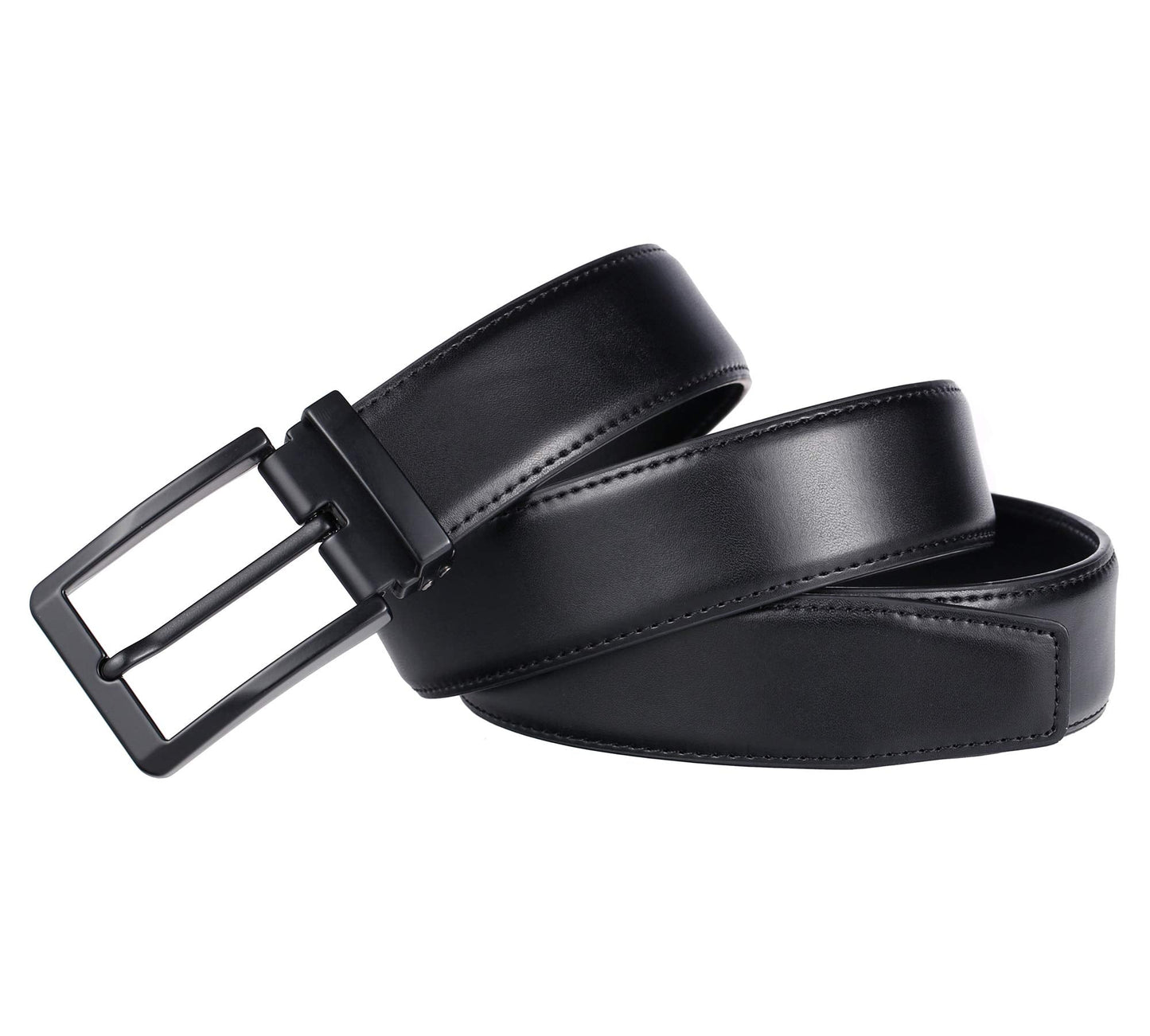 Weifert Men's Dress Belt Black Leather Belts for Jeans (28-30, Black2)