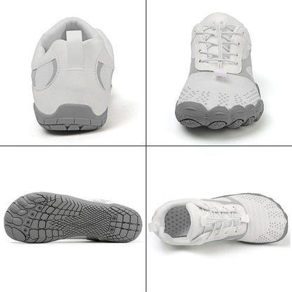 todaysunny Barefoot Shoes Mens Womens Minimalist Cross Training Shoes with Wide Toe Box Athletic Zero Drop Trail Walking Hiking Running Sneakers White