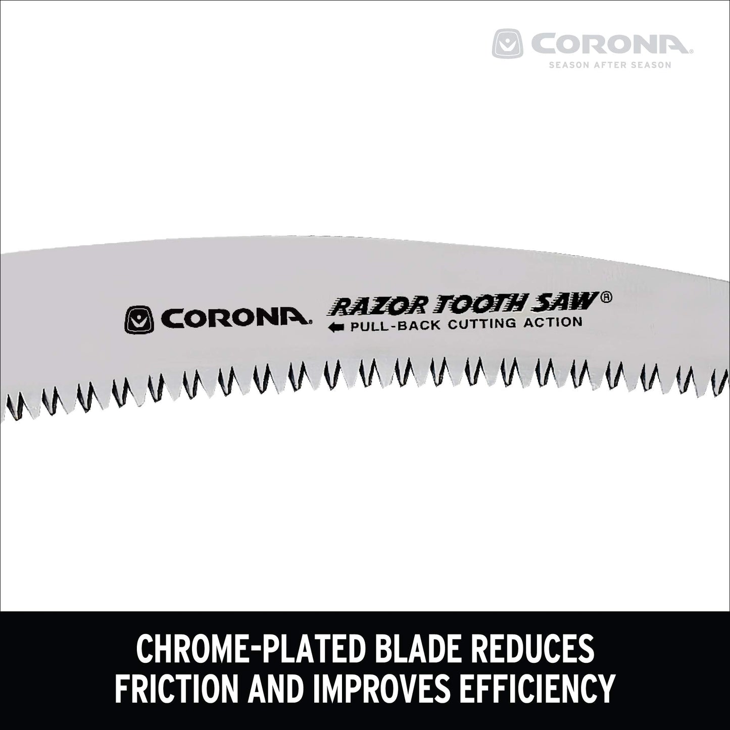 Corona Tools 14-Inch RazorTOOTH Pruning Saw | Tree Saw Designed for Single-Hand Use | Curved Blade Hand Saw | Cuts Branches Up to 8" in Diameter | RS 7395, Red/Black