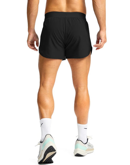 G Gradual Running Shorts for Men 3 Inch Lighweight Quick Dry Workout Gym Athletic Jogging Shorts with Inner Key Pocket, Black, Medium