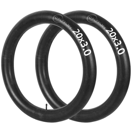 CALPALMY 2-Pack 20x3.0 Fat Tire Bike Inner Tubes with Schrader Valve, Compatible with 20 Inch Electric Bike, Mountain Bike, Made of Durable Butyl Rubber