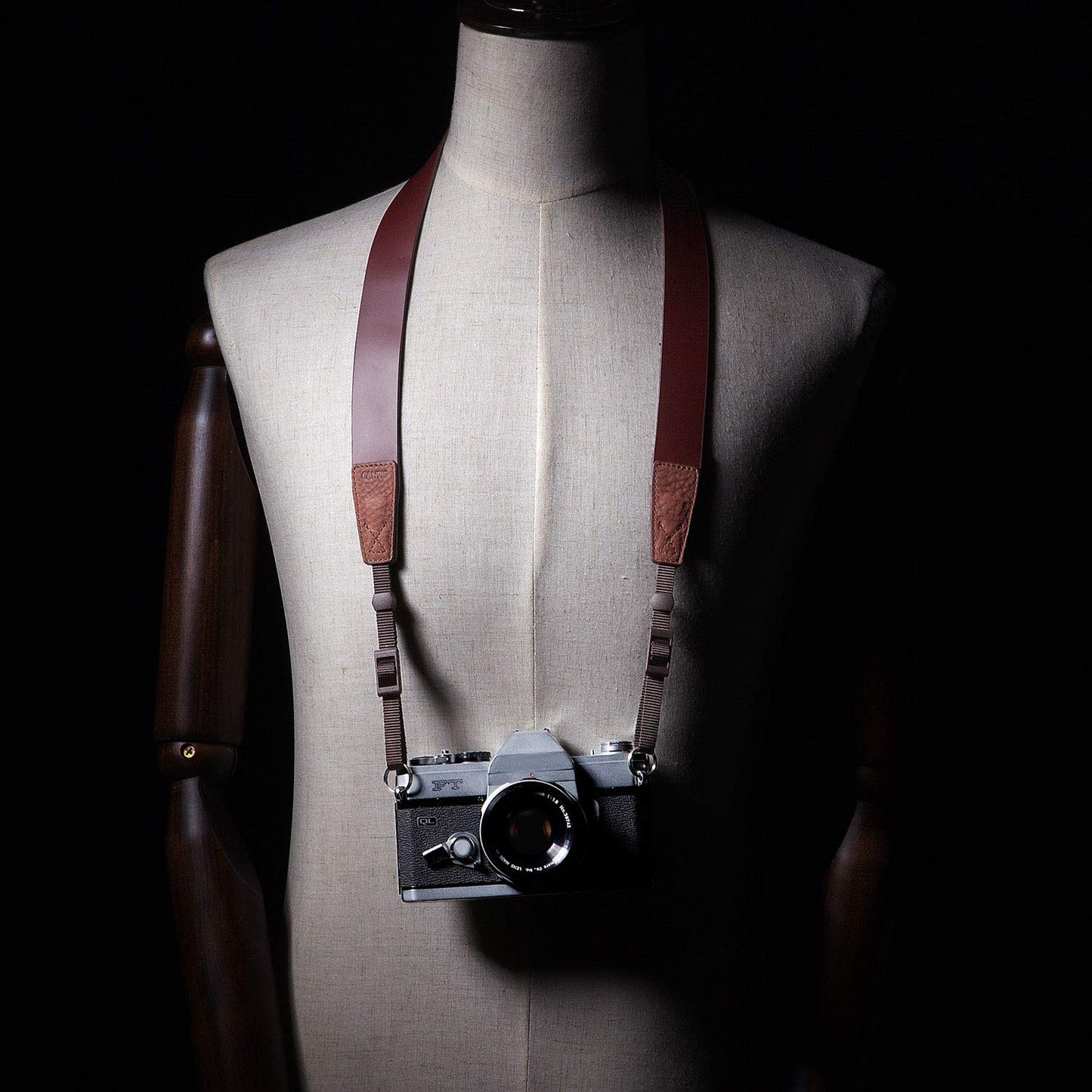 CANPIS Soft Leather Camera Shoulder Neck Strap, Brown Color, Adjustable Length compatible with DSLR Cameras Canon Sony Fujifilm Olympus Leica etc.