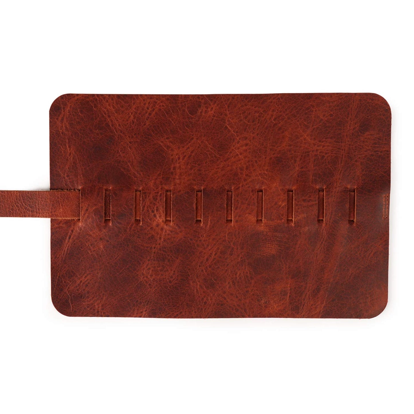 Londo Genuine Leather Retro Pen and Pencil Case - Metal Snap Fastener, Pencil Pouch Stationery Bag