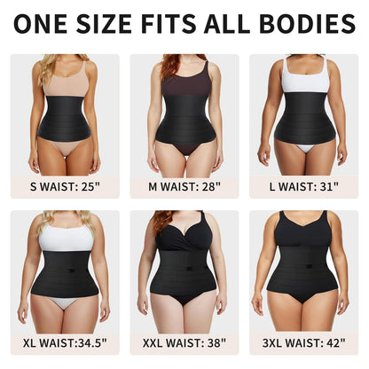 Lisacool Sculpt Touch Waist Trainer for Women Belly Fat Postpartum Belly Band Sweat Band for Stomach Weight Loss With Lumbar and Back Support Black