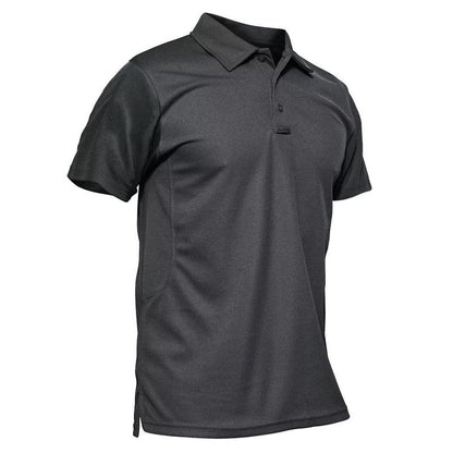 MAGCOMSEN Men's Polo Shirts Short Sleeve Golf Light Shirts Fishing Shirts Pique Tactical Shirts Grey XL