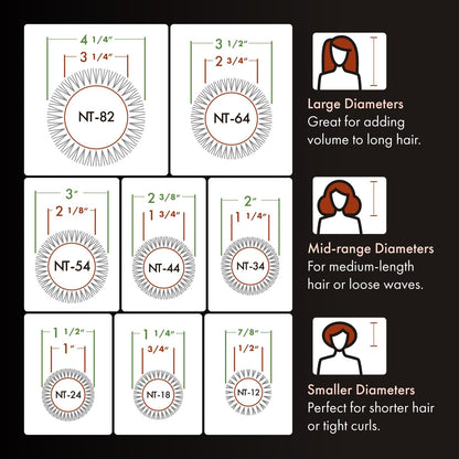 Olivia Garden NanoThermic Ceramic + Ion Round Thermal Hair Brush - Not Electrical - Professional Blowout Brush for Normal to Thick Hair