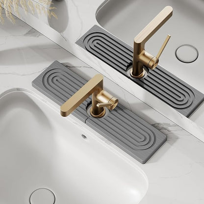 15.7'' Long Stone Faucet Mat for Kitchen Sink-Diatomite Quick Dry Kitchen Sink