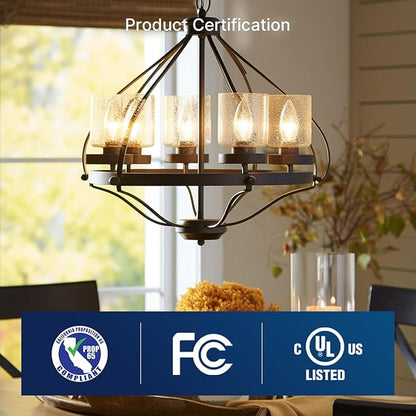 FLSNT 60W Equivalent LED Chandelier Light Bulbs, Dimmable LED B11 E26 Candelabra Base Bulbs, 3500K Natural White, 550LM, 24 Pack UL,CA65 Listed.