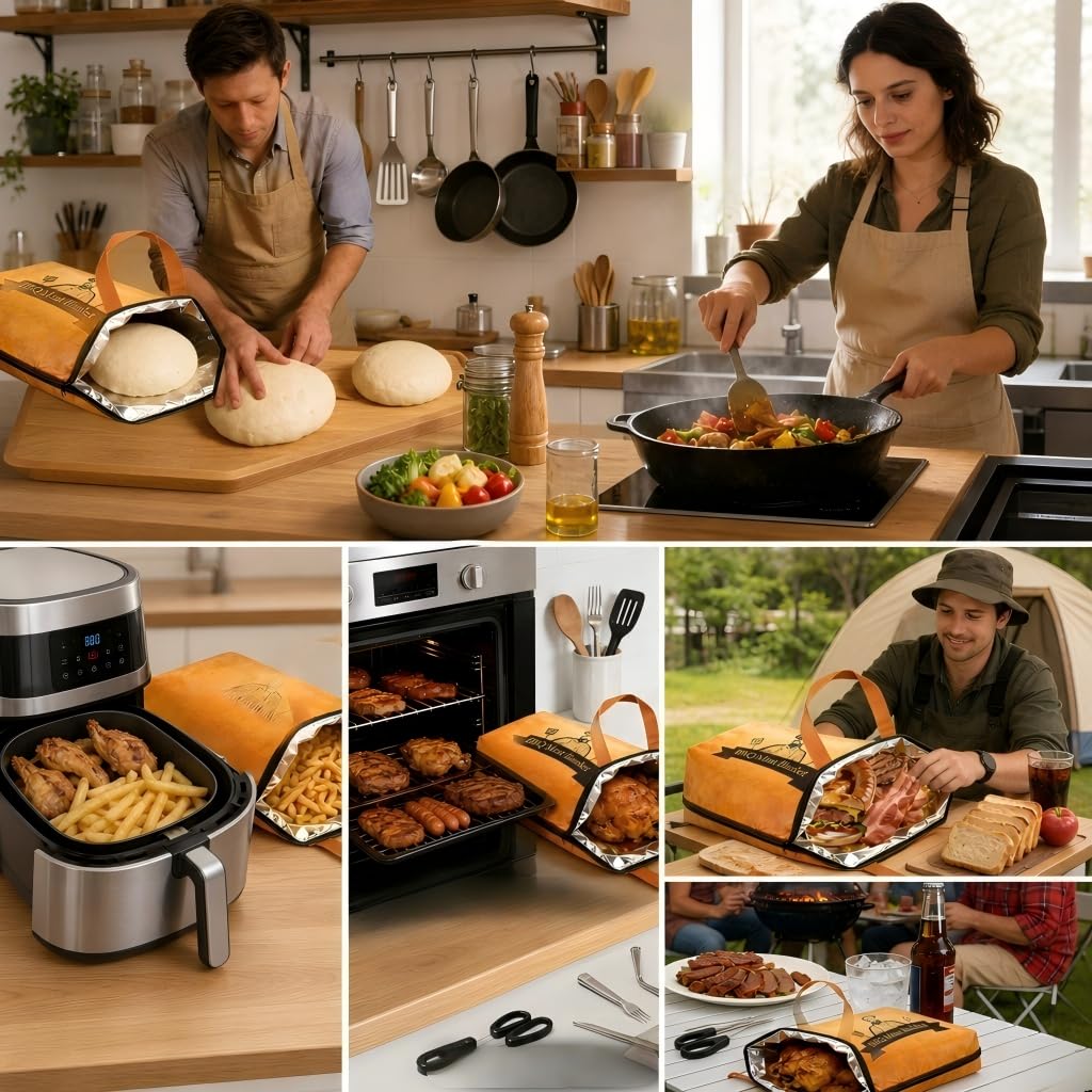 BBQ Blanket for Resting Meat, Meat Resting Blanket for Grilling Accessories, Reusable Smoker Grilling Meat Insulated Resting Bag, BBQ Accessories for Large Brisket, Gifts for Men, Dad