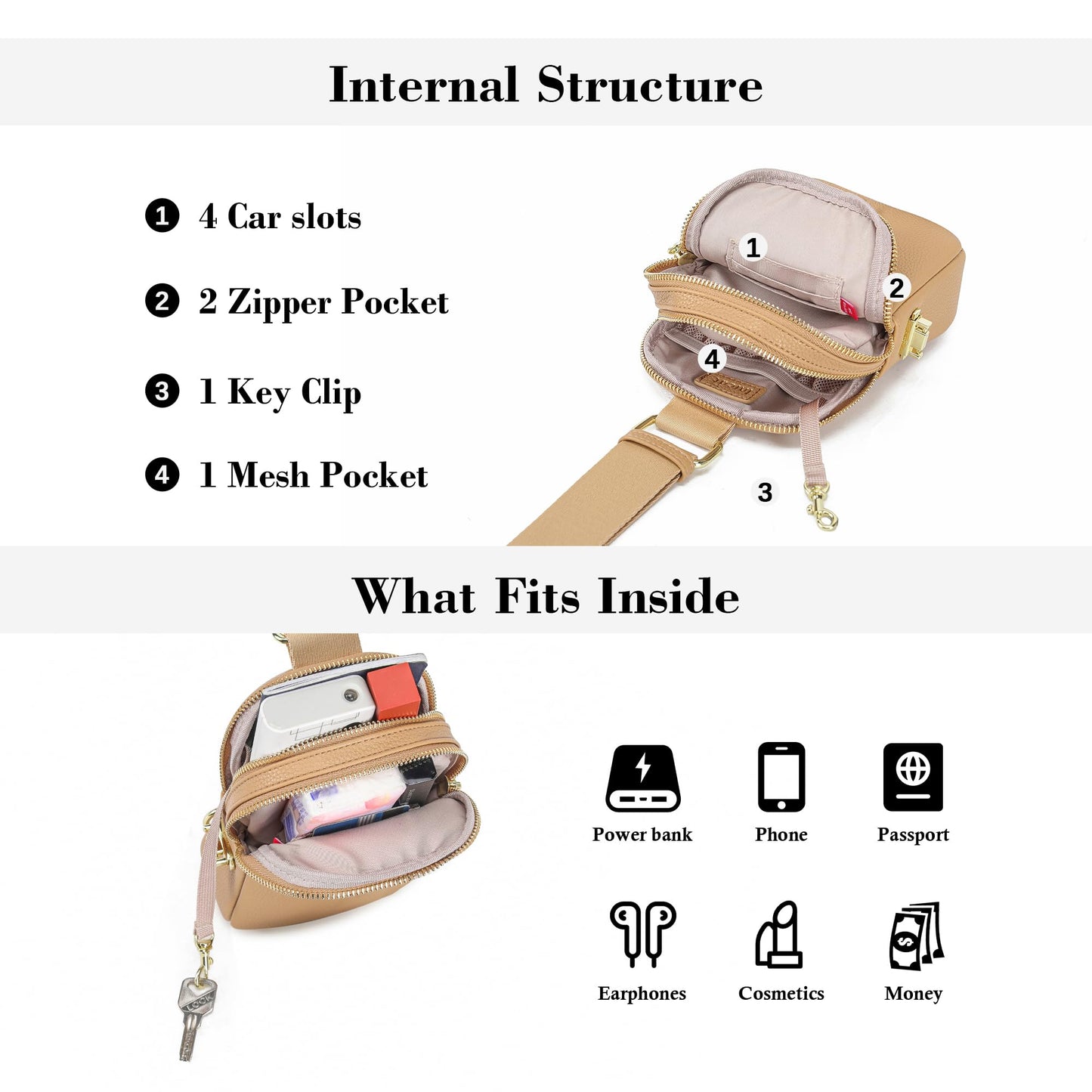 INICAT Anti Theft Crossbody Bags for Women Travel Small Sling Bags Cross Body Bag Purses for Woman