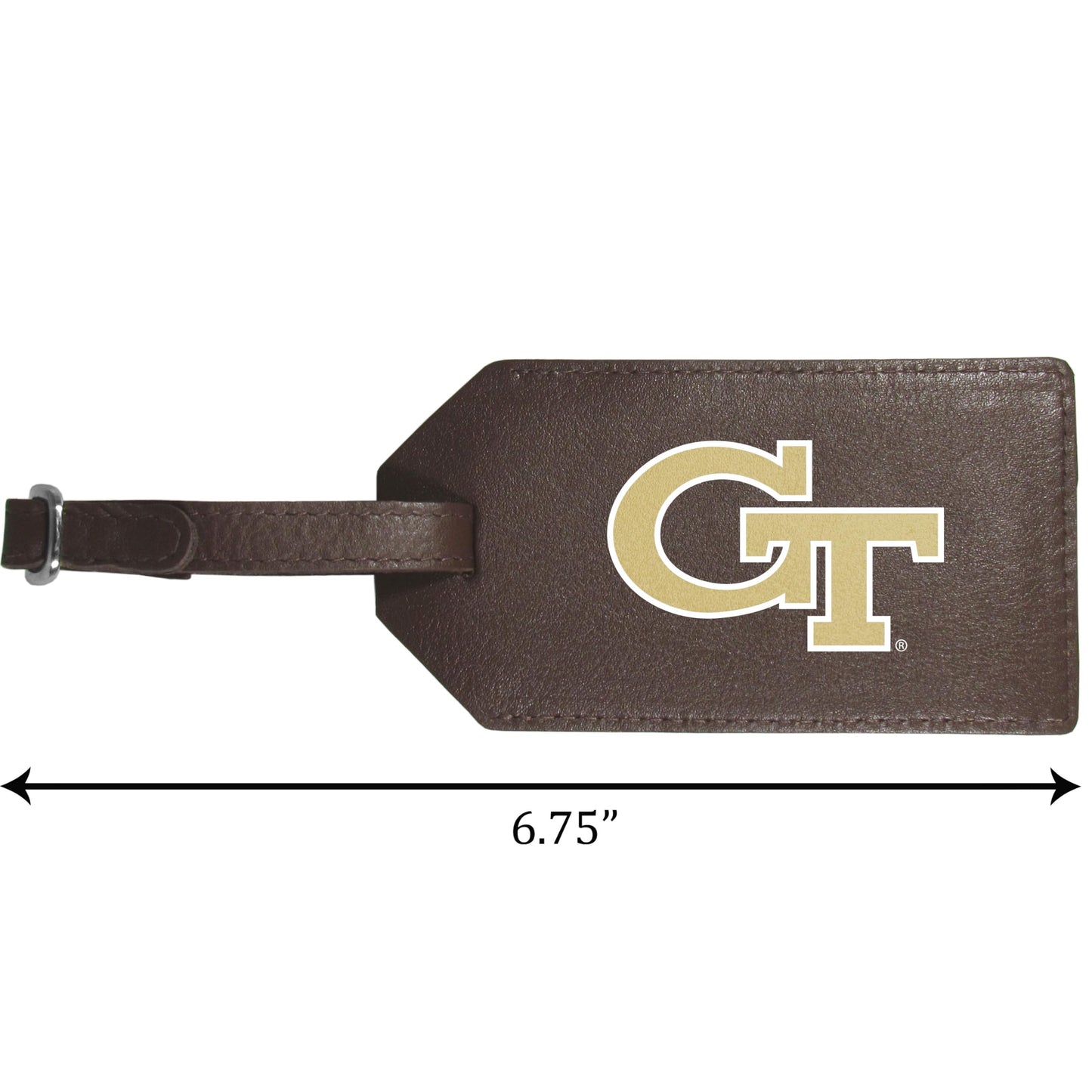 Siskiyou Georgia Tech Yellow Jackets Leather Luggage Strap, One Size, Team Colors