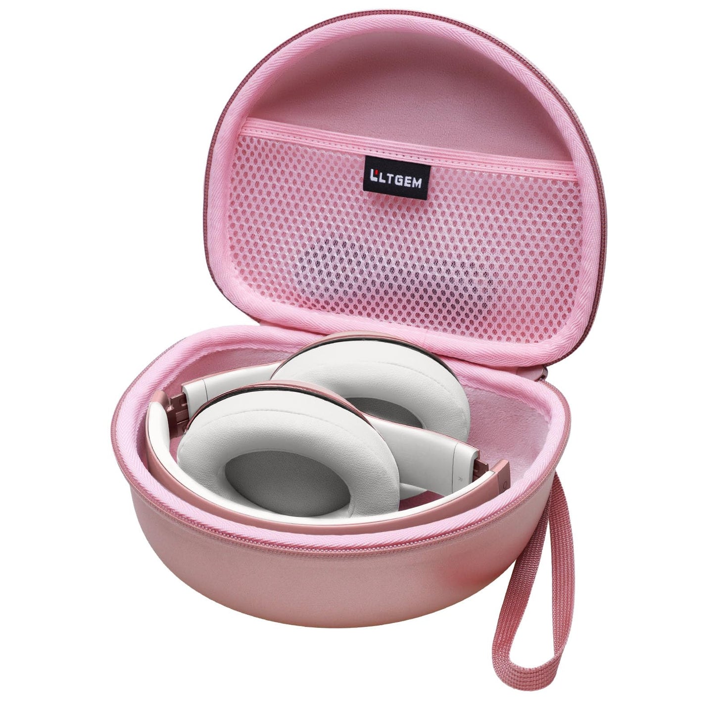 Headphone Case Compatible with Beats Studio Pro/Solo 4 / Studio 3 / Solo 3 / Picun B8 / BERIBES/JLab JBuds Lux ANC Wireless Bluetooth Noise Cancelling Headphones, Rose Gold(Case Only)
