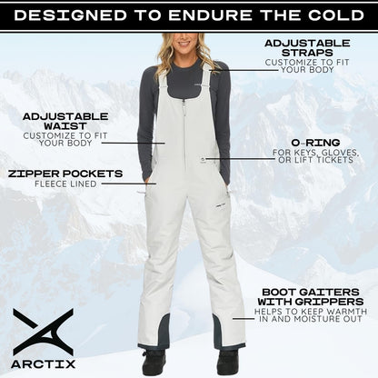 Arctix Women's Essential Insulated Bib Overalls, Quiet Grey, 3X Short