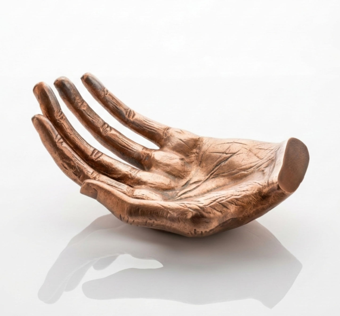 Copper Antique Caring Hand Shaped Decorative Hand Tray-Cute Catch All Trinket Tray-Candy Dish Offering Stand-Home Decor Hand Jewellery Holder Keys Holder-Mother’s Day Birthday Christmas Gift
