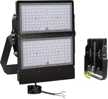 STASUN 600W 90000LM LED Flood Stadium Light with Photocell, 100-277V Dusk to Dawn Outdoor Lighting, 5000K Daylight, IP67 Waterproof, ETL Certified for Sport Courts Arena Parking Lot