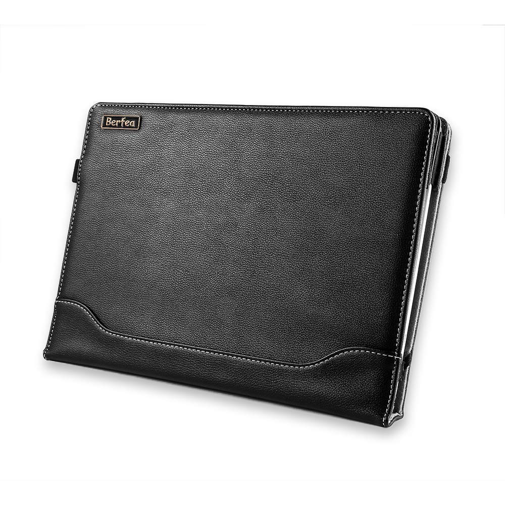 Berfea Laptop Case Cover Compatible with Dell Latitude 5502 5510 5520 5530 5511 5521 3511 Business Laptop 15.6 inch Notebook Sleeve PU Leather Stand Hard Protective Skin