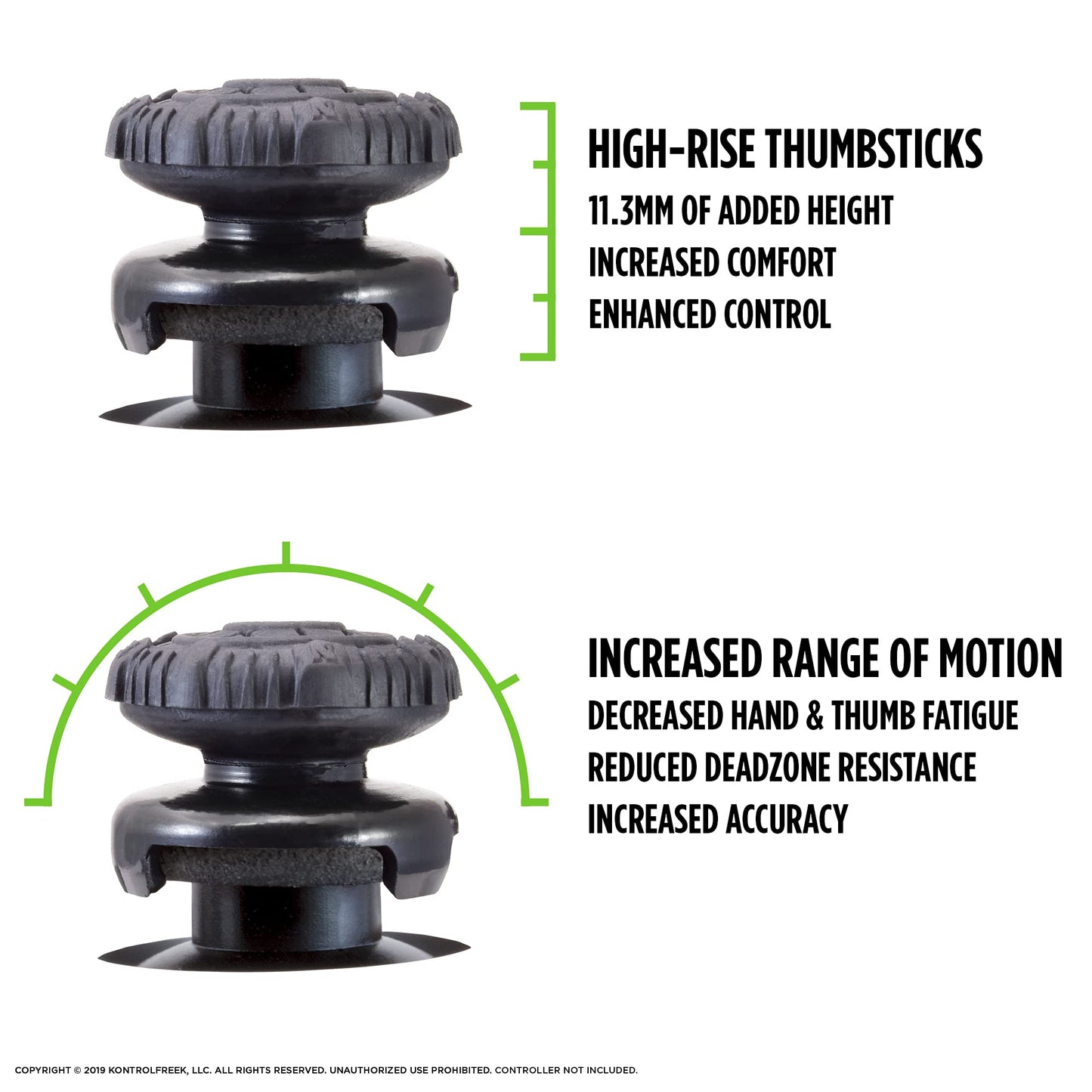 KontrolFreek FPS Freek Battle Royale Nightfall for Nintendo Switch Pro Controller | Performance Thumbsticks | 2 High-Rise Concave | Black