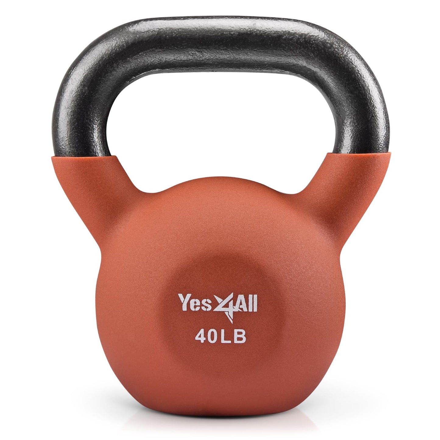 Yes4All Kettlebell, 5-65 LB Neoprene Coated Cast Iron Kettlebells, Wide Grip Handle & Flat Bottom for Swings, Squats, Deadlifts, Push Ups & Full Body Training at Home Gym - Single & Set