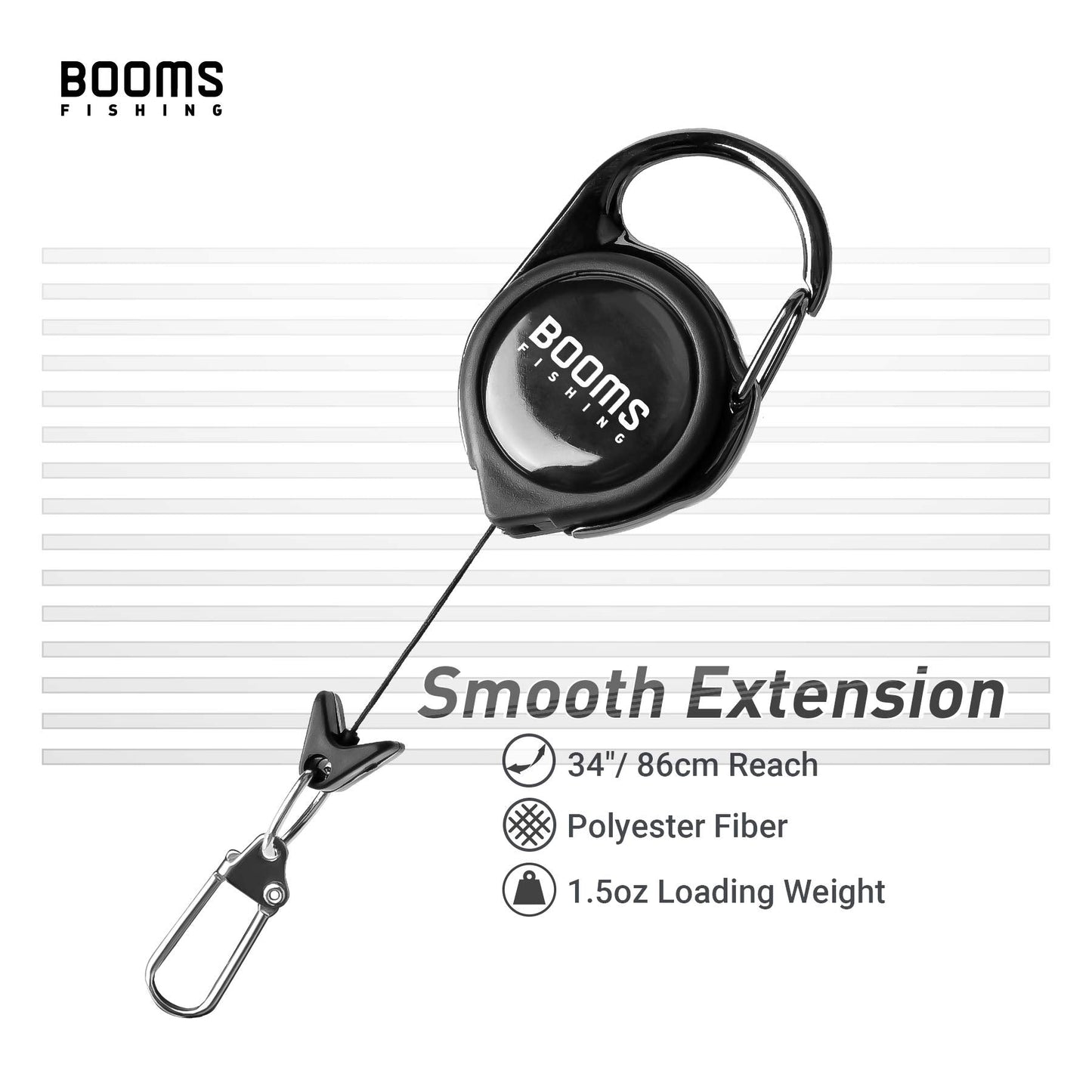 Booms Fishing FF2 4 in 1 Fly Fishing Gear Combo: Forceps, Nipper, Leader Straightener, Zinger Retractor