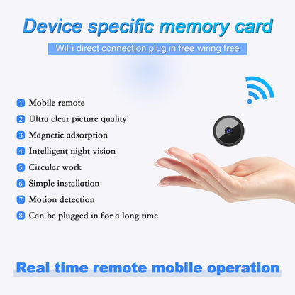 RFAWKNG 1pcs Only 0.9 inch Hidden Camera with Audio/Video Mini Small Spy Home Indoor Night Vision Motion Detection Baby Monitor Wireless Outdoor Nanny WiFi espias Security Secret (1, Black, mini)