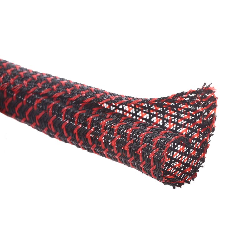 Alex Tech 10ft - 1 inch Cord Protector Wire Loom Tubing Cable Sleeve Split Sleeving For USB Cable Power Cord Audio Video Cable – Protect Cat From Chewing Cords - Blackred