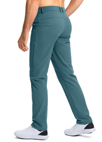 Pudolla Dress Pants for Men Golf Pants Stretch Work Dress Comfy Pants 34 Lightweight Quick Dry Casual Slacks Trousers(Vivid Blue 33Wx34L)