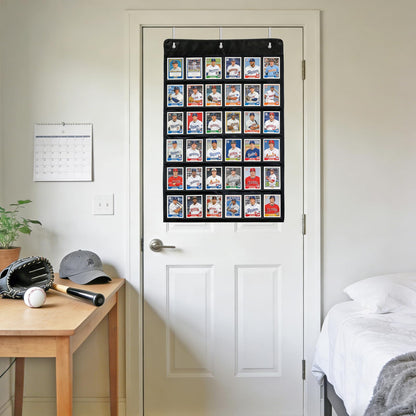 36 Trading Cards Display Case,PSA/BGS/CGC Grading Cards Storage Bag for Baseball Card with PVC Protection & Clear View,Sports Card, Football & Basketball Card Wall Mount case Over The Door