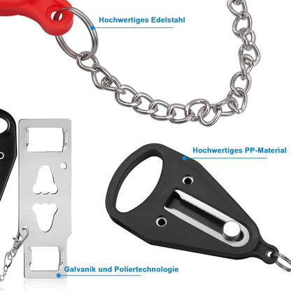 Portable Door Lock, Door Chains Security, Pack of 2 Travel Lock Security Lock, Home Door Additional Lock, Black and Red