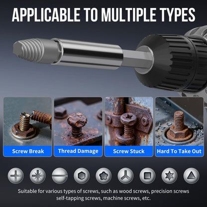 STREBITO Damaged Screw Extractor Set, 32PCS Stripped Screw Extractor with Magnetic Extension Shaft & Socket Adapter, Stripped Screws Nuts & Bolts Drill Bit Tools for Easy Removal of Rusty Broken Screw
