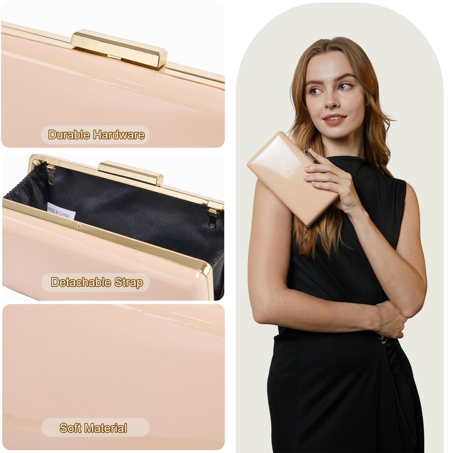 Kseymeir Clutch Purses for Women, Evening Bag for Women Wedding Party Prom Purse