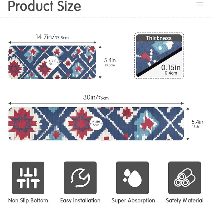 Kitchen Sink Splash Guard 1 PC 14.7 Inch Sink Faucet Mat Splash Guard