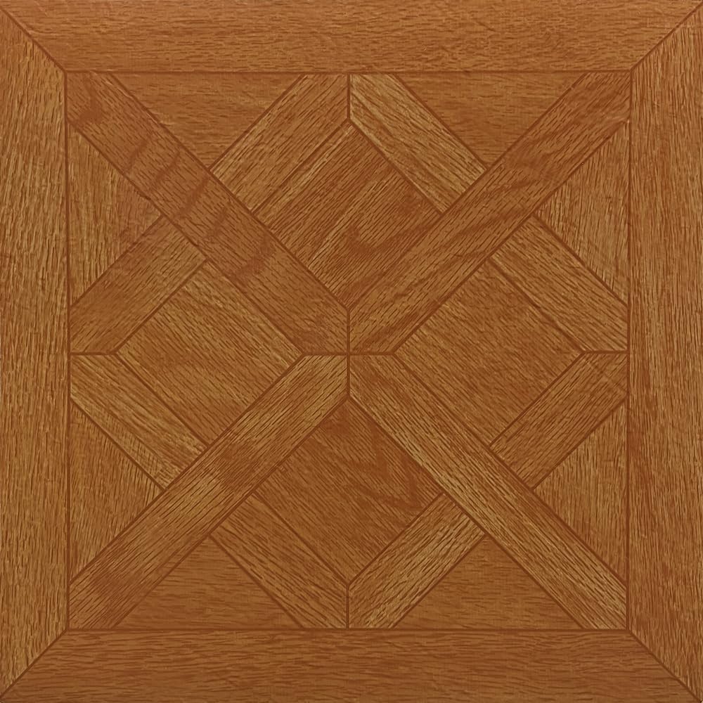 Tivoli Self Adhesive Vinyl Floor Tiles, 45 Tiles - 12" x 12", Light Oak Plank-Look - Peel & Stick, DIY Flooring for Kitchen, Dining Room, Bedrooms, Basements & Bathrooms by Achim Home Decor