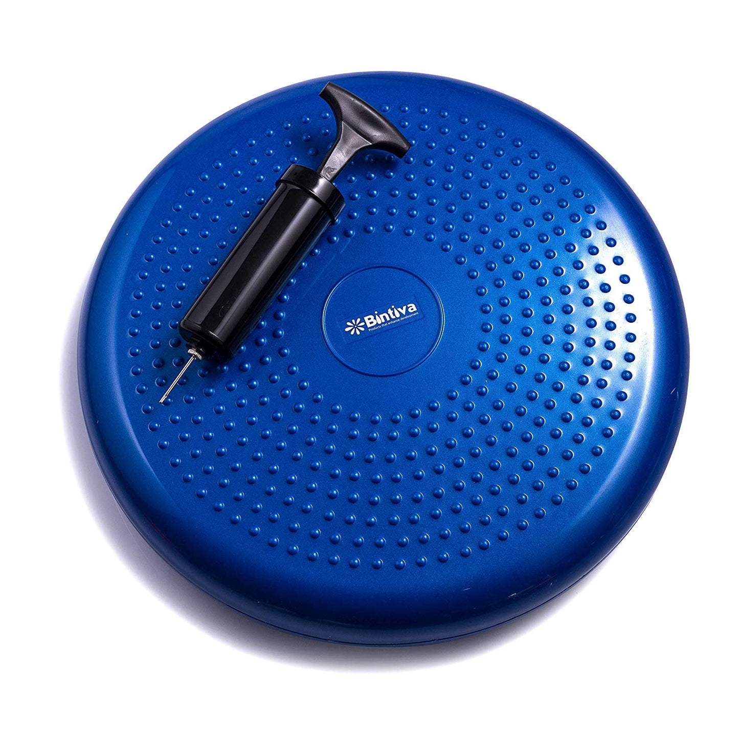 Inflated Stability Wobble Cushion, Including Free Pump/Exercise Fitness Core Balance Disc,Blue,size: 13 inches / 33 cm diameter