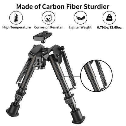 Theopot 6-9 Inches Bipod with Adapter for M-Rail for Hunting