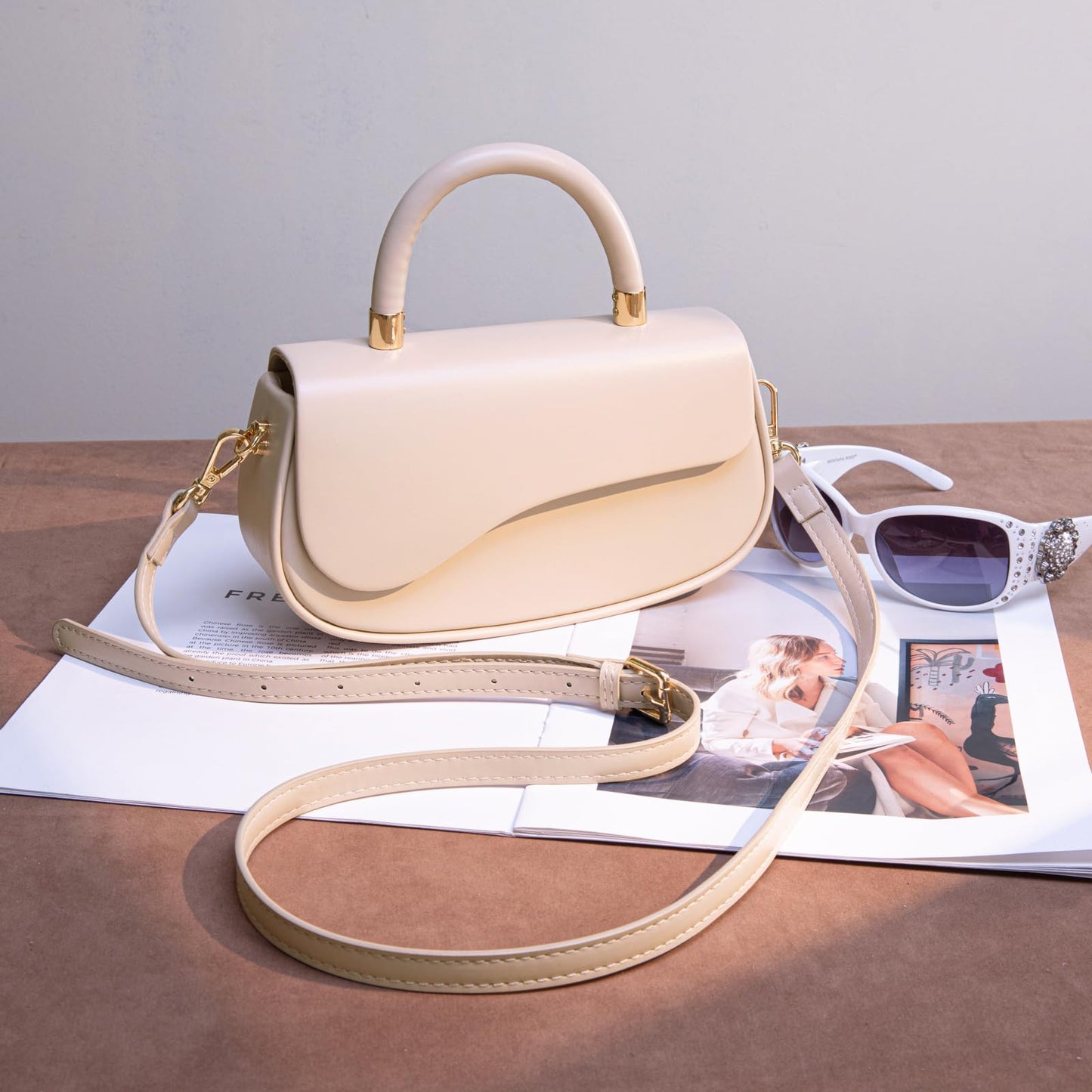 Milan Chiva Small Elegant Top Handle Purses for Women Mini Handbags Cute Crossbody Wedding Purse Flap Bag Dressy Purse MC-398TN