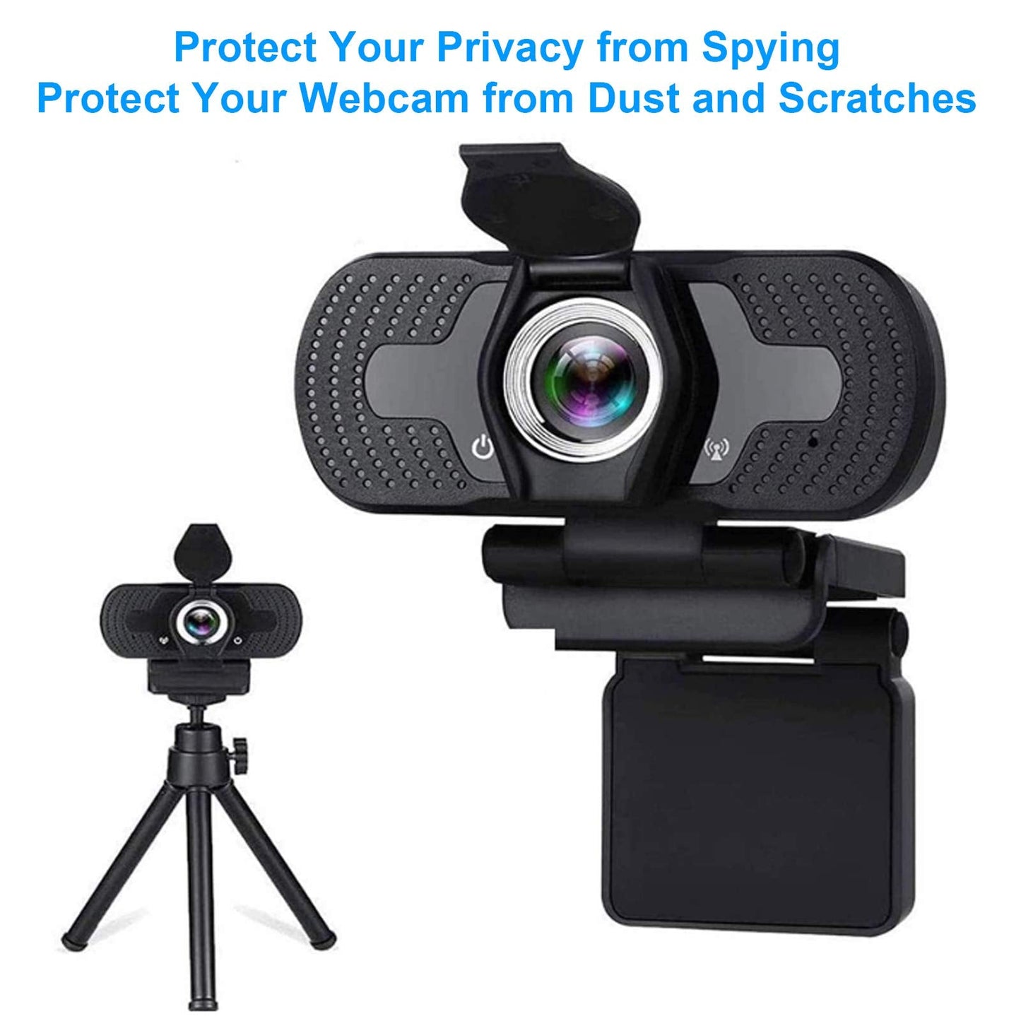 JCWINY Webcam Cover, 2 Pack Desktop Computer External Webcam Lens Covers Shutter Cap Hood, Streaming Web Camera Privacy Cover Clip Compatible with Logitech HD Pro Web Cam C270/C615/C920/C930e/C922X