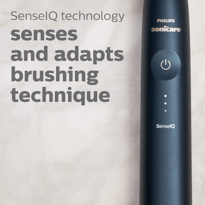 Philips Sonicare DiamondClean 9900 Prestige Electric Toothbrush - with SenseIQ Technology and Advanced AI App, 5 Brushing Modes, 3 Intensity Levels, Charging Travel Case,Midnight Blue, Model HX9990/12