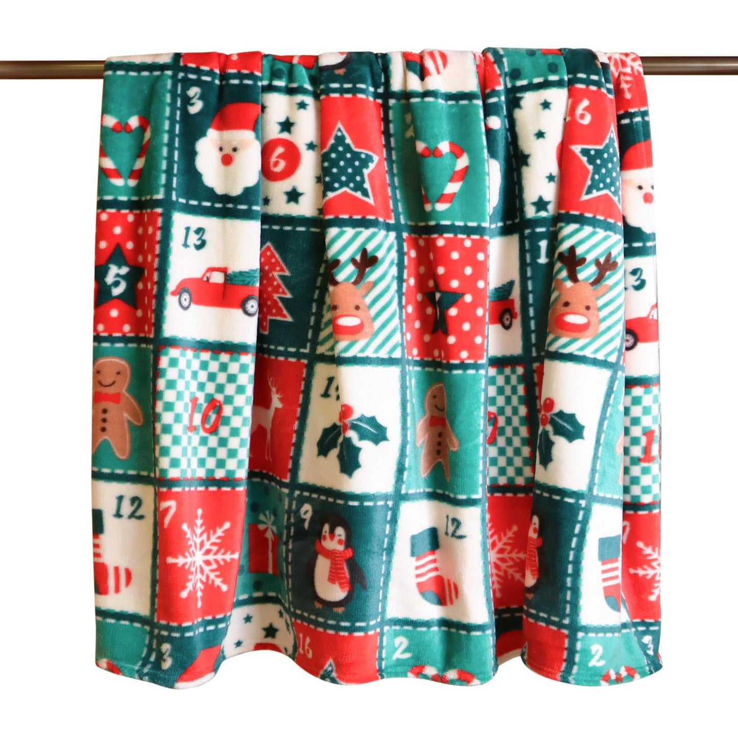 Gogreen Cozy Printed Blanket Twin Christmas Collection - 300 GSM Fleece Blanket Twin Size for Home Decoration, Ultra Soft (Twin - 60" x 80")