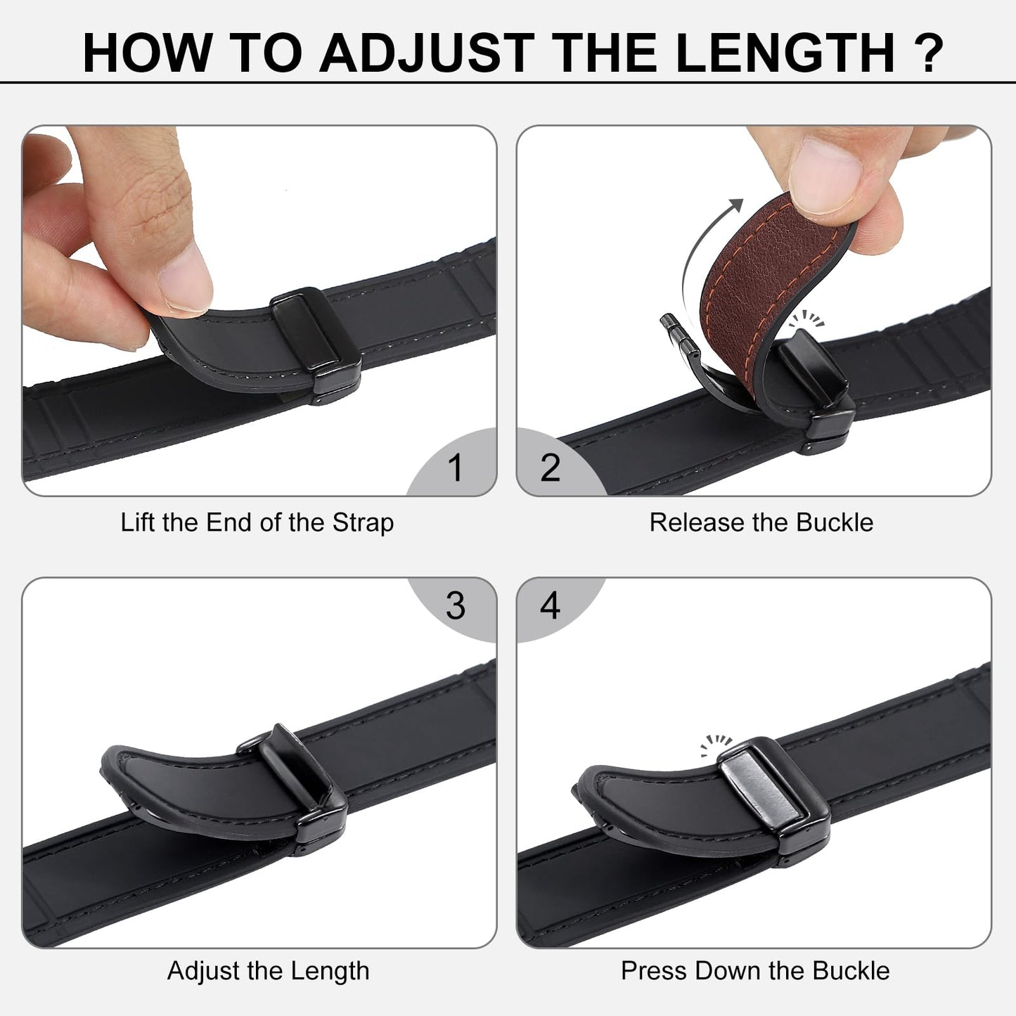 WestEagle Magnetic Leather Band Compatible with Samsung Galaxy Watch 7/6/5/4/Active 2 40mm 44mm/Watch 6 Classic 43mm 47mm/Watch 5 Pro 45mm/Watch 4 Classic 42mm 46mm, 20mm Strap for Men