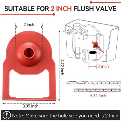 Saillong 2PCs Toilet Flapper Replacement Compatible with Kohler Parts 84995 and 1000490, 2 Inch Rubber Toilet Flapper Replacement with Stainless Chain, Water Conserving