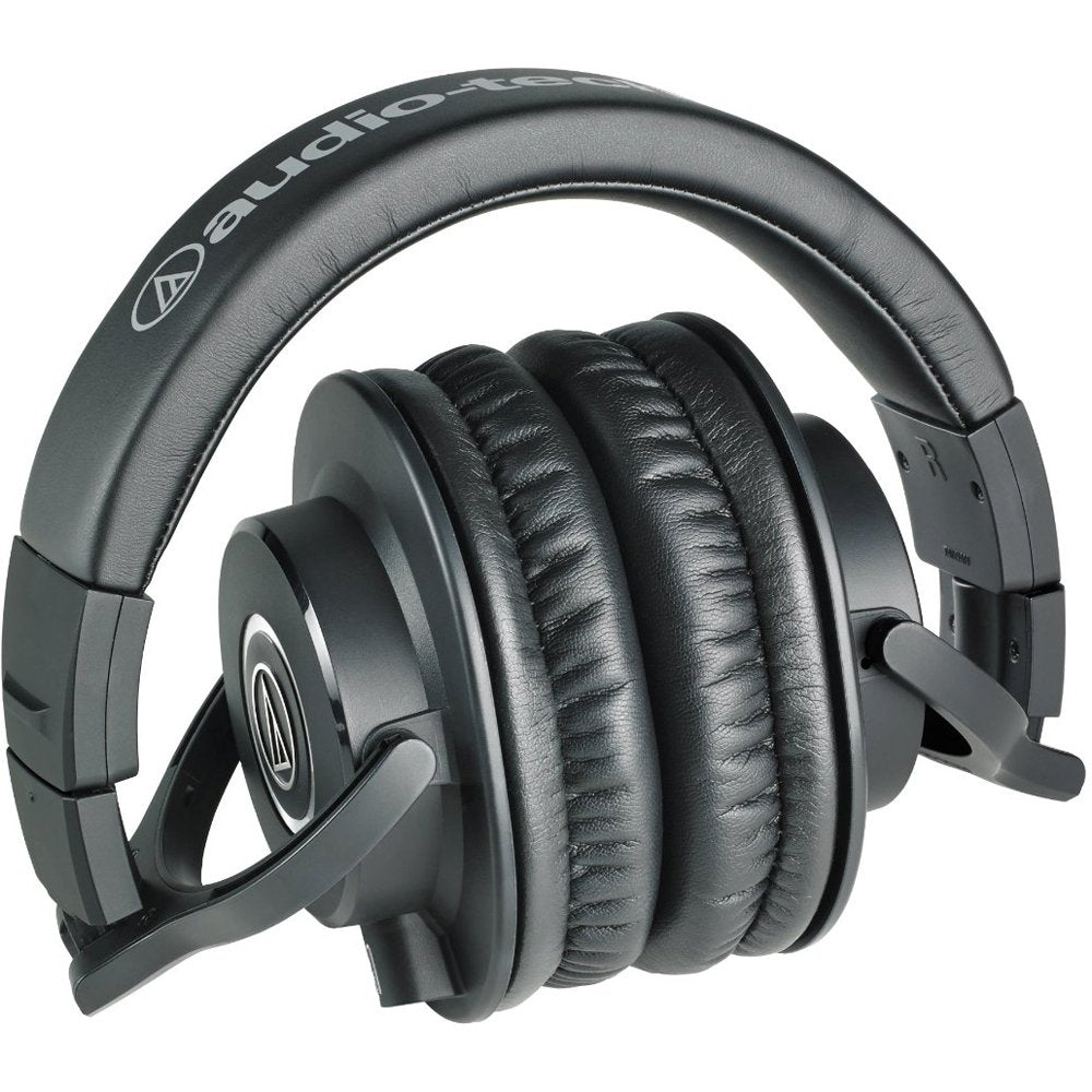 Audio-Technica ATH-M40x Professional Studio Monitor Headphone, Black, with Cutting Edge Engineering, 90 Degree Swiveling Earcups, Pro-Grade Earpads/Headband, Detachable Cables Included