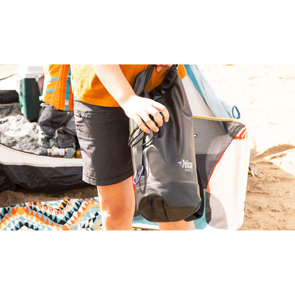 Pelican ExoDry 10L Small Drybag - Waterproof - Shoulder Strap - Thick & Lightweight - Roll Top Dry Compression - Keeps Gear Dry for Kayaking, Beach, Rafting and Fishing - Black