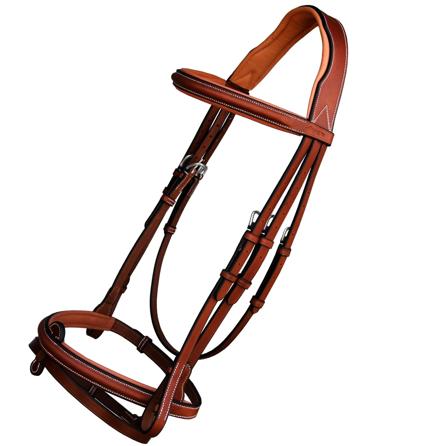 Exion English Hunter Jumping Bridle for Horses with Removable Flash Soft Yet Strong Rubber Reins | Royal Hunter Bridle | English Bridle for Horses