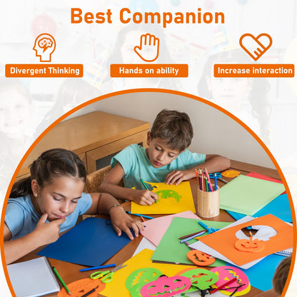Guakicae 100 Sheets Orange Cardstock 8.5 x 11 Halloween Cards, 80lb Thick Paper Card Stock for DIY Cards Making, Crafting, Party Decorations, Certificate, Memos