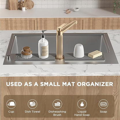 Faucet Mat for Kitchen Sink, Diatomite Stone Drying Sink Protectors, Bathroom
