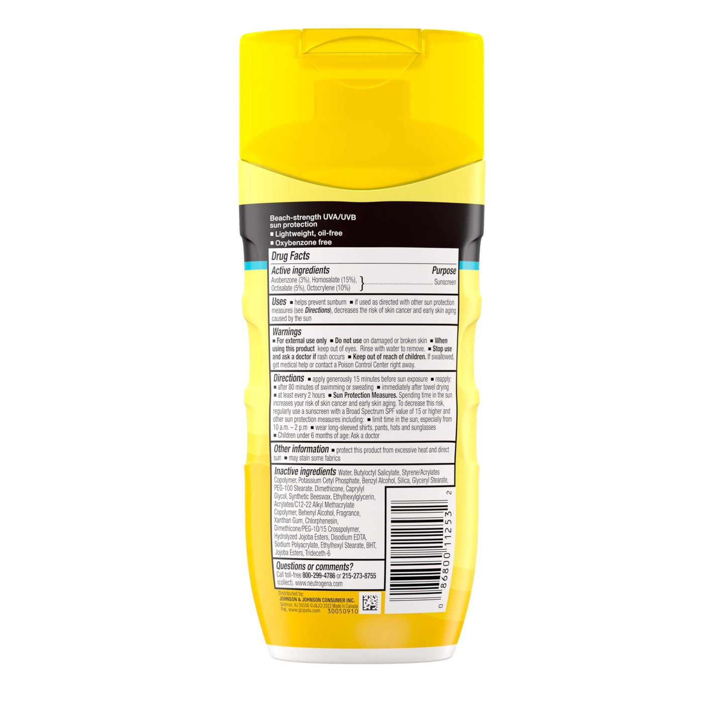 Neutrogena Sunscreen Lotion Beach Defense SPF 50, Face and Body Sunscreen, Hawaii Reef Act 104 Compliant, Octinoxate & Oxybenzone Free, Oil Free, Fast Absorbing Sun Care, 6.7 fl oz