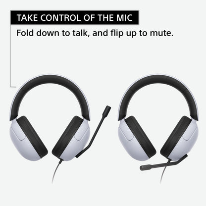 Sony INZONE H3 Wired Gaming Headphones With Mic, PS5 Headphones, Over-Ear, Personalized 360 Spatial Sound, Discord Certified MDR-G300 (White)