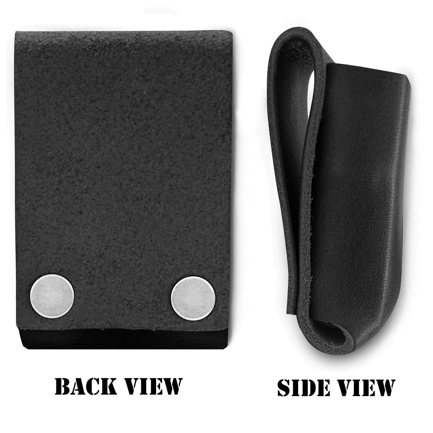American Bench Craft Leather Lighter Pouch - Belt Case for Zippo Lighter - Black