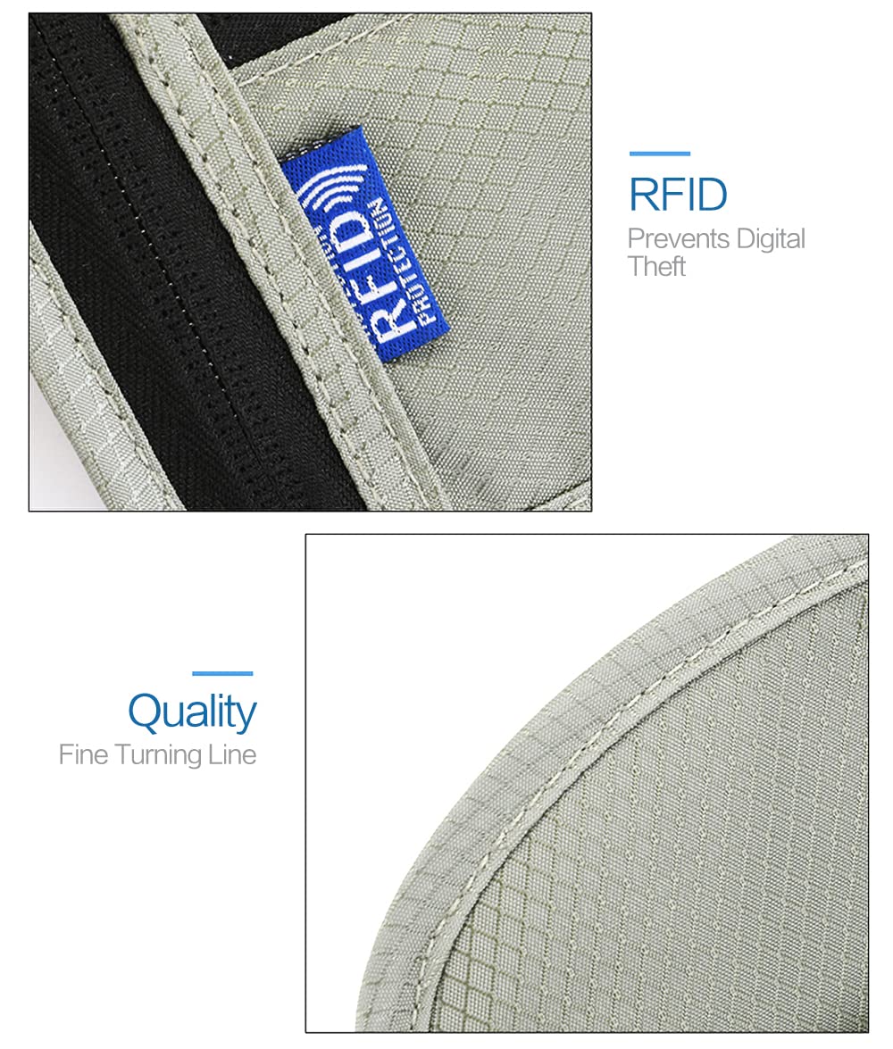 Neck Wallet Lightweight RFID Blocking Waterproof Travel Pouch Passport Wallets for Women and Men